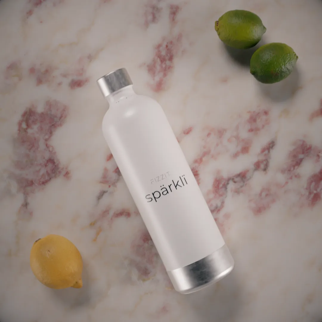 Fizzit Sprkl Carbonated Water Soda Maker with Stainless Steel Bottle Included