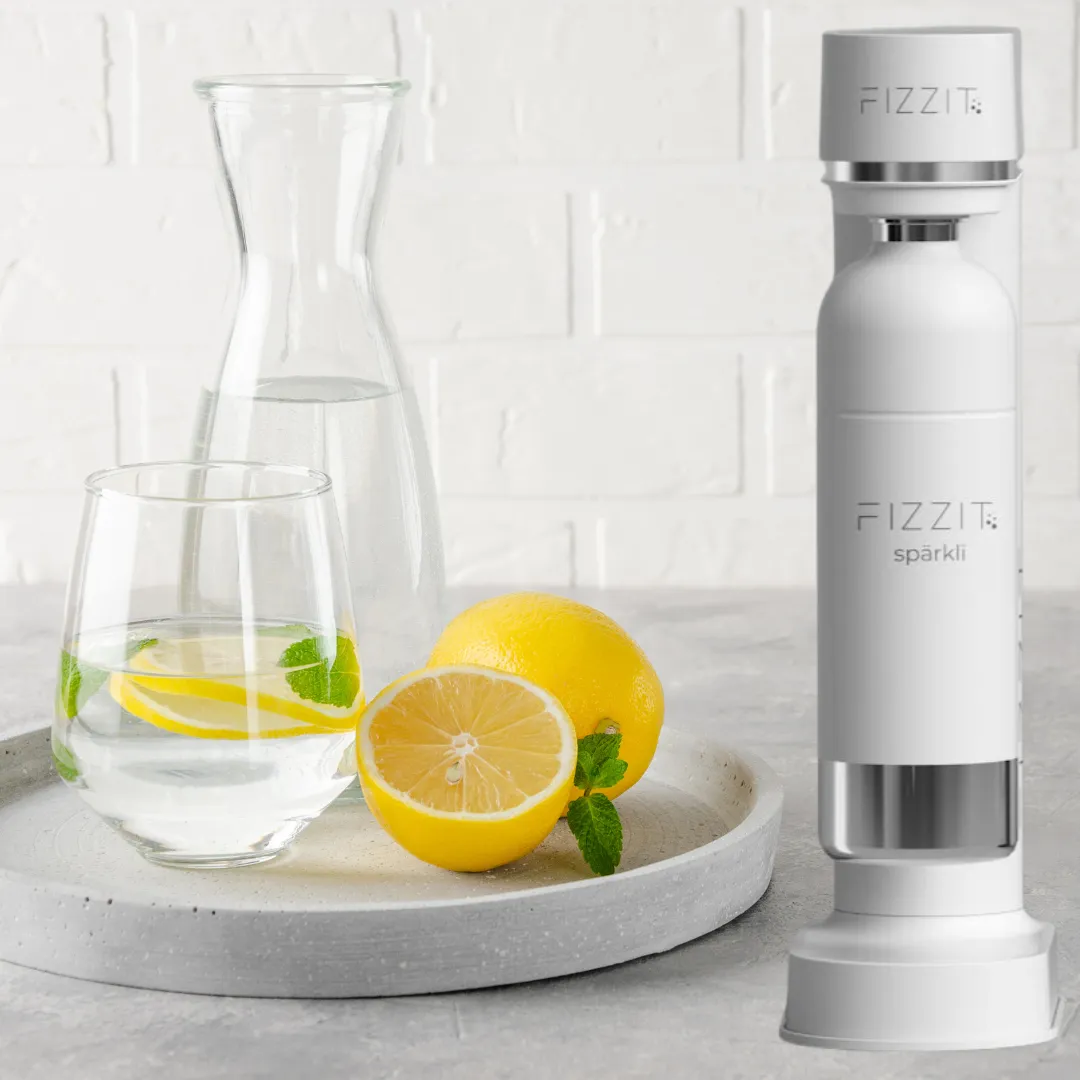 Fizzit Sprkl Carbonated Water Soda Maker with Stainless Steel Bottle Included