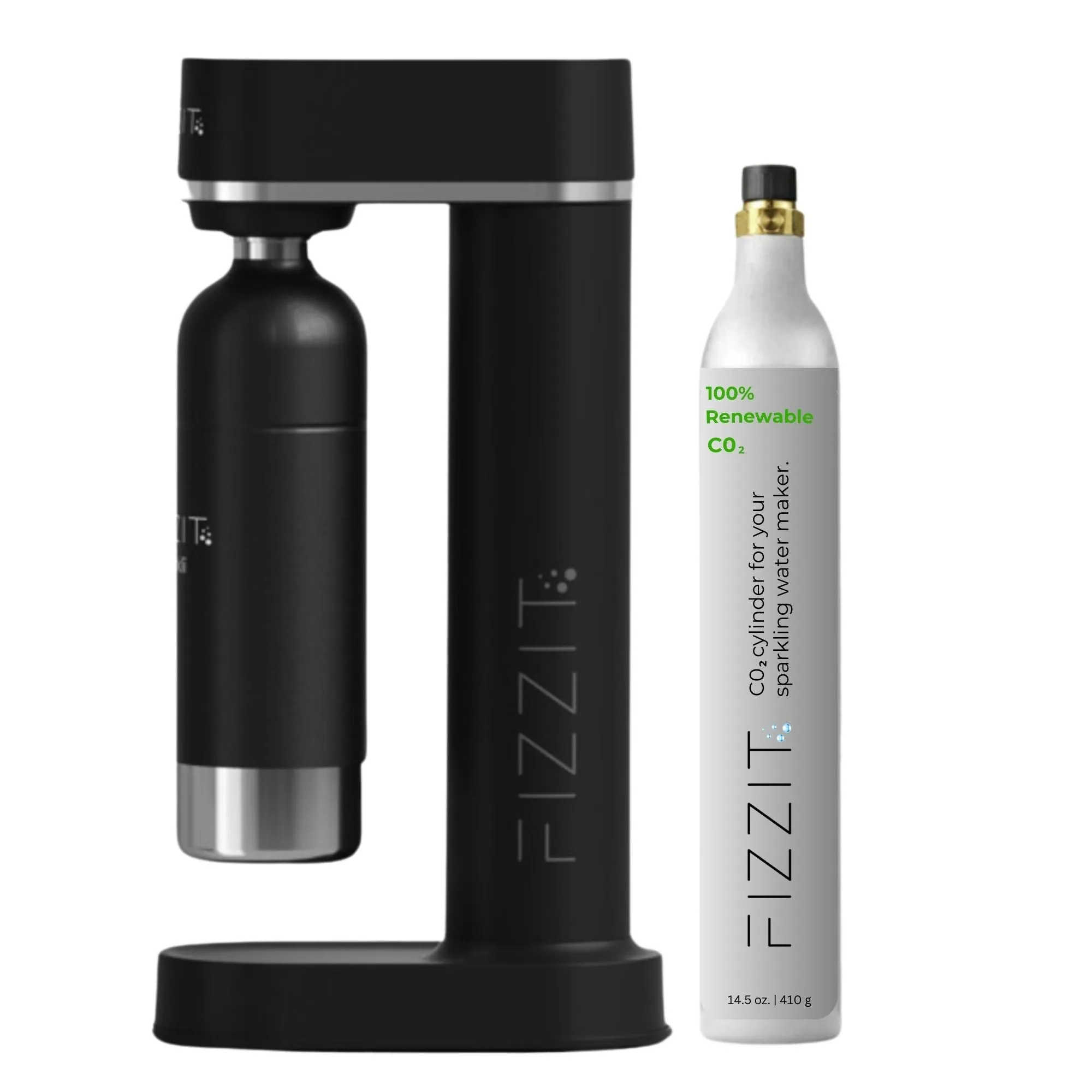 Fizzit Sprkl Carbonated Water Soda Maker with Stainless Steel Bottle Included
