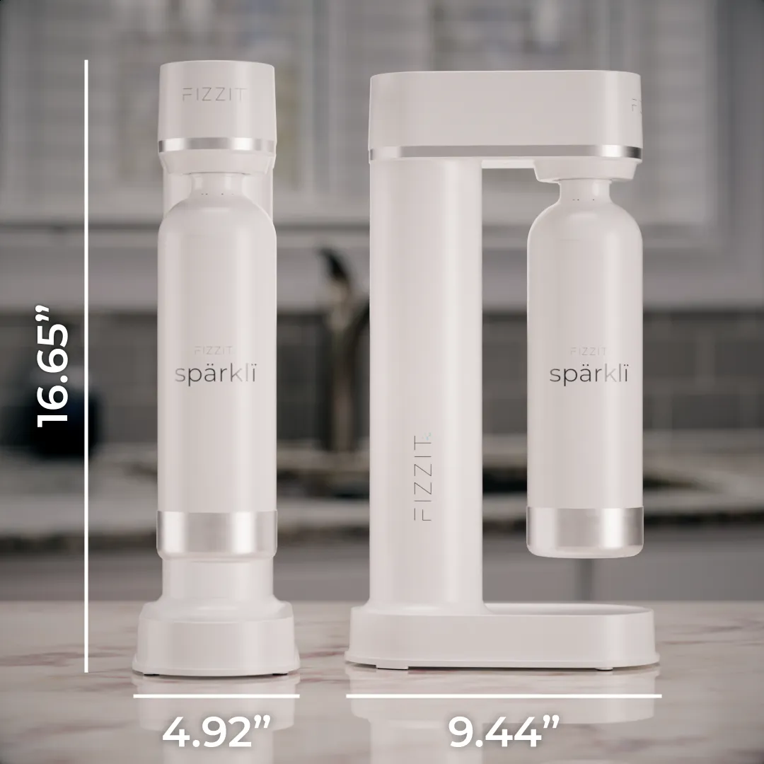 Fizzit Sprkl Carbonated Water Soda Maker with Stainless Steel Bottle Included