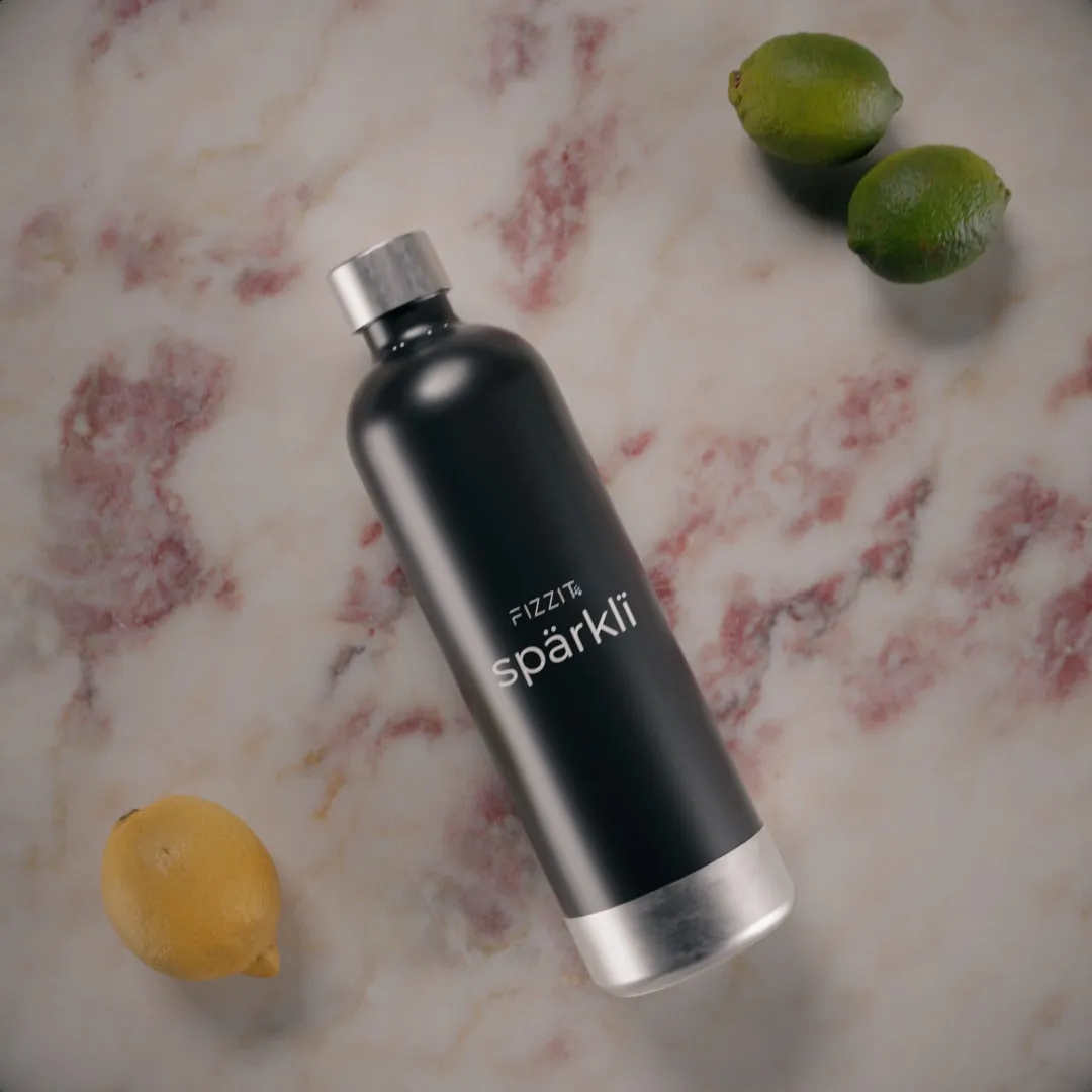 Fizzit Sprkl Carbonated Water Soda Maker with Stainless Steel Bottle Included