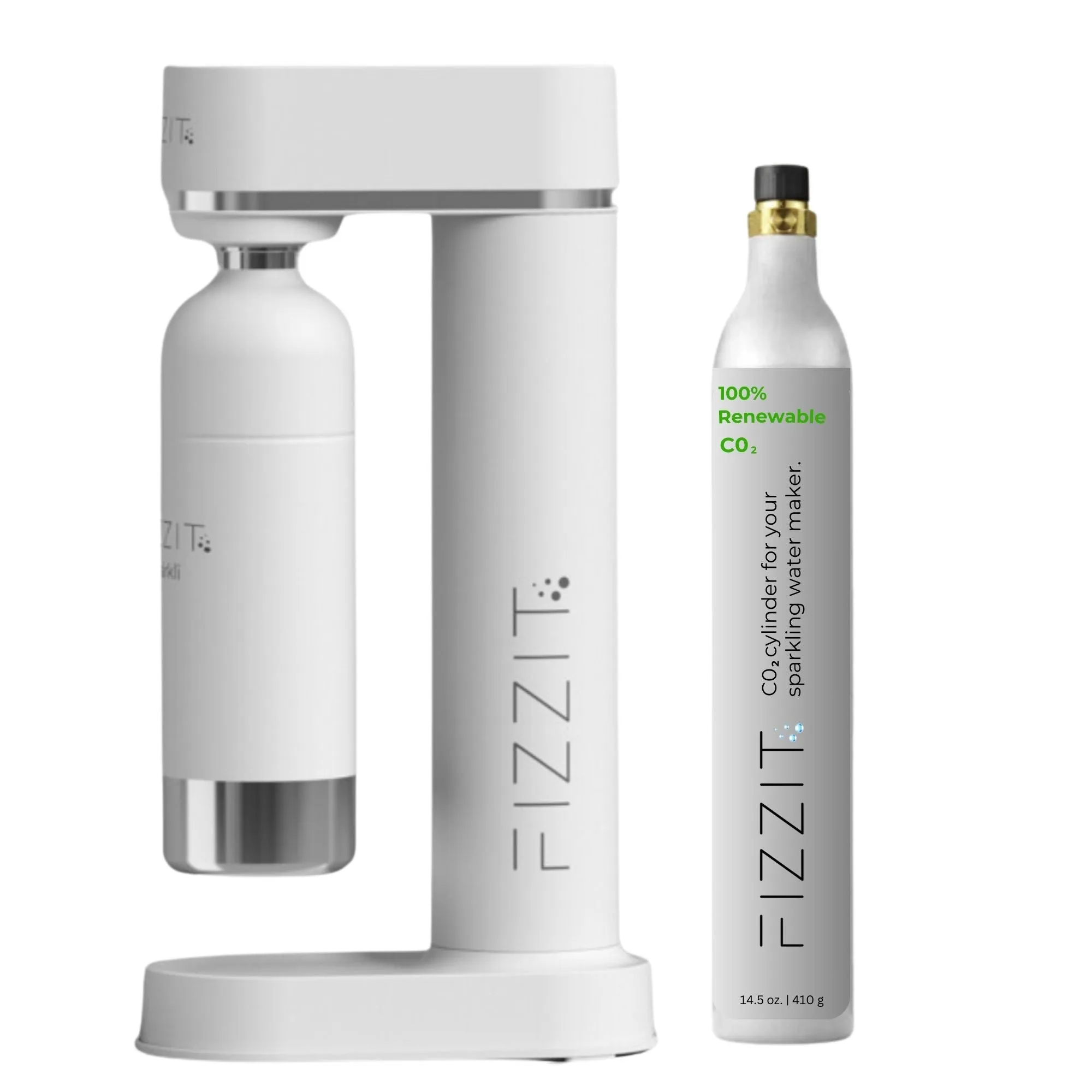 Fizzit Sprkl Carbonated Water Soda Maker with Stainless Steel Bottle Included