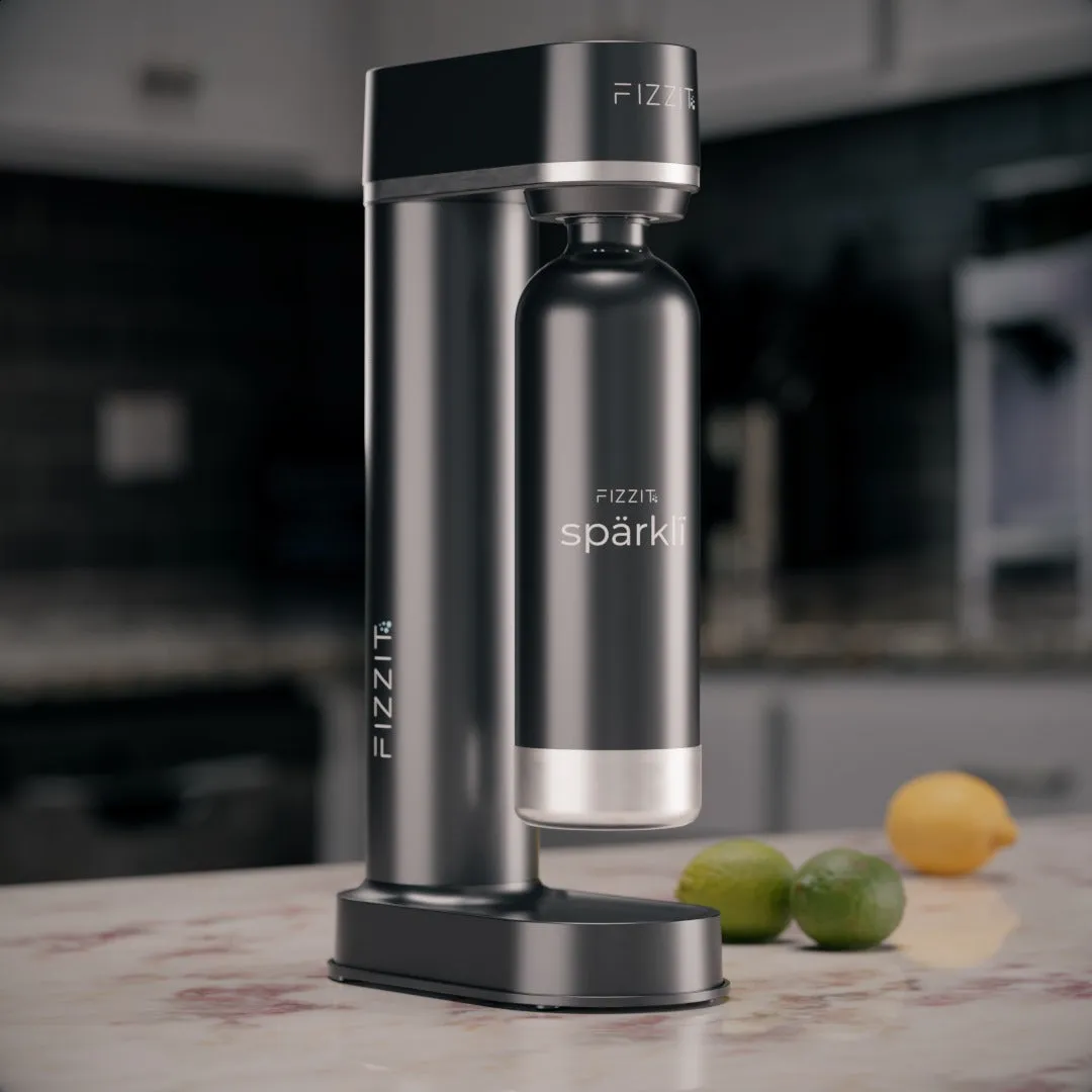 Fizzit Sprkl Carbonated Water Soda Maker with Stainless Steel Bottle Included