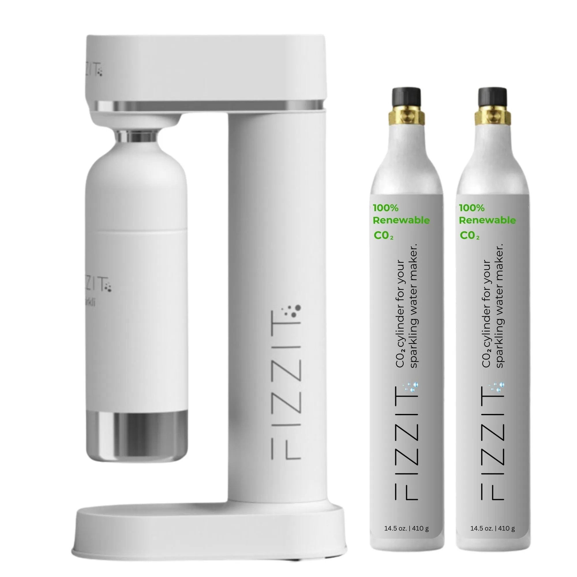 Fizzit Sprkl Carbonated Water Soda Maker with Stainless Steel Bottle Included