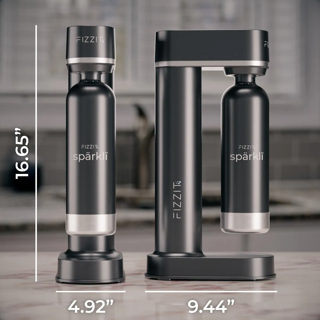 Fizzit Sprkl Carbonated Water Soda Maker with Stainless Steel Bottle Included