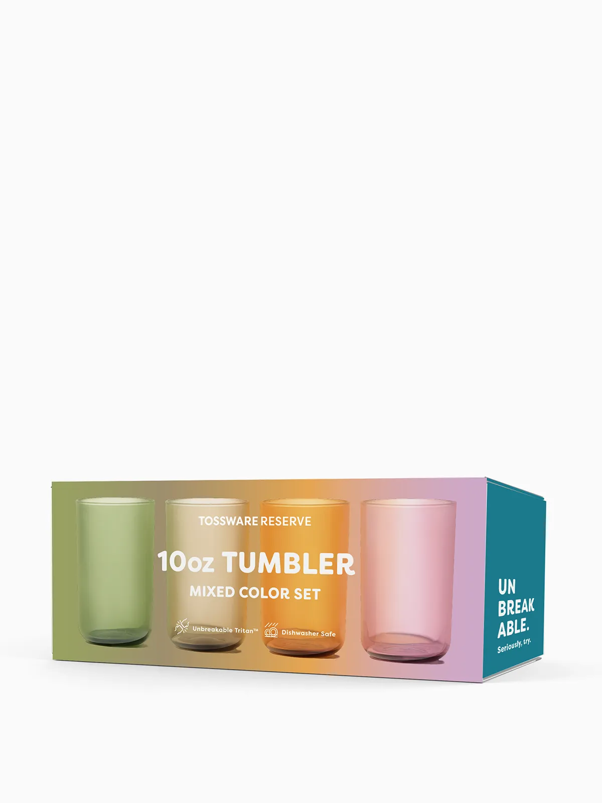 For Canal RESERVE 10oz Tumbler Tritan Copolyester Glass - Mixed Color Set