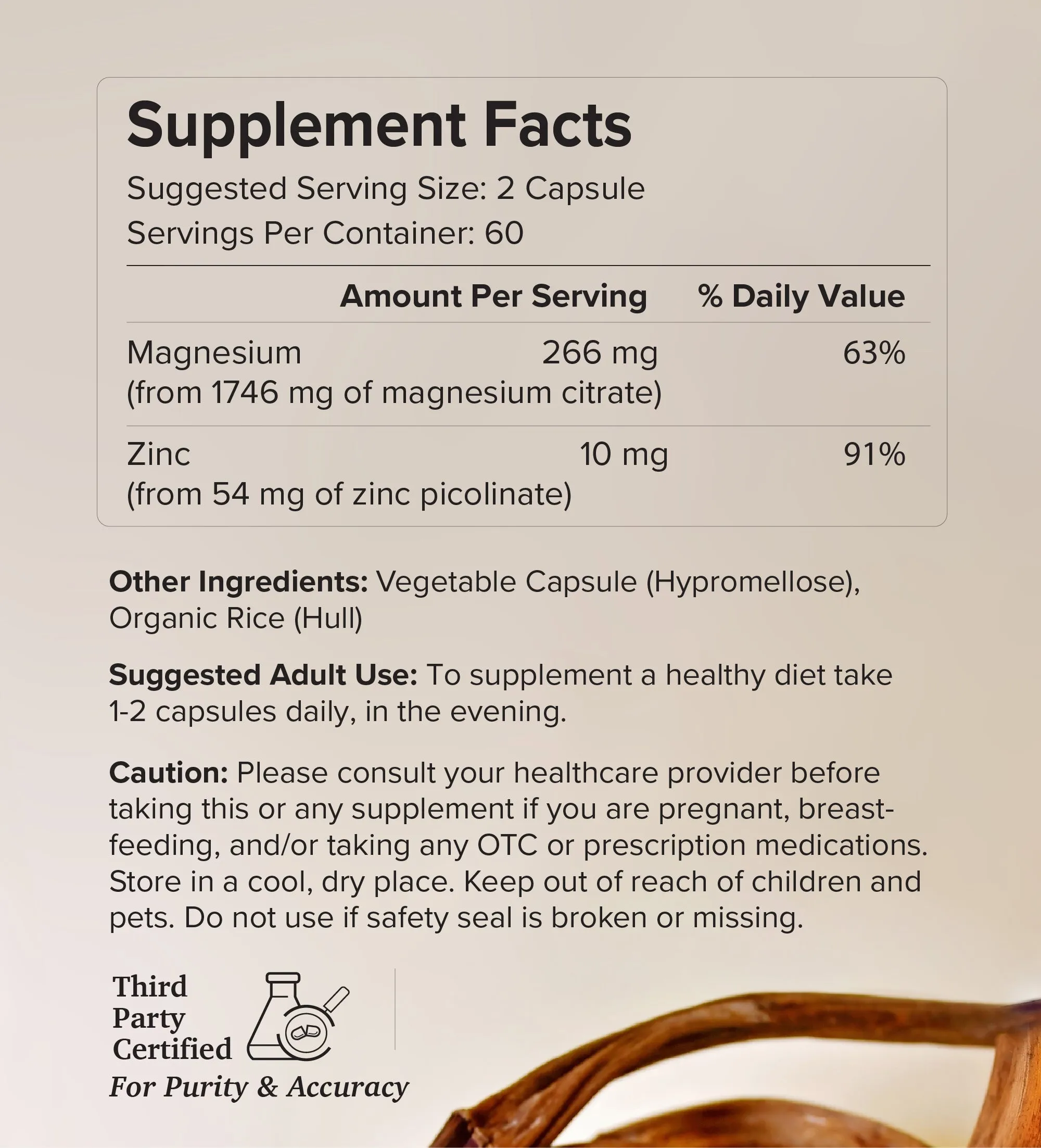 Fully-Reacted Magnesium & Chelated Zinc Complex