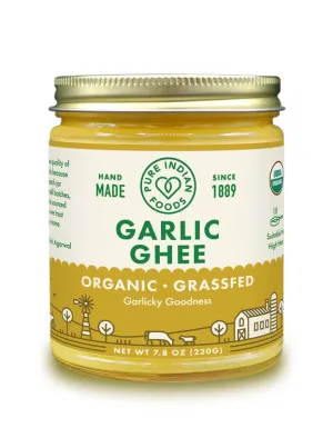 Garlic Ghee. Grassfed & Certified Organic - 7.8 oz