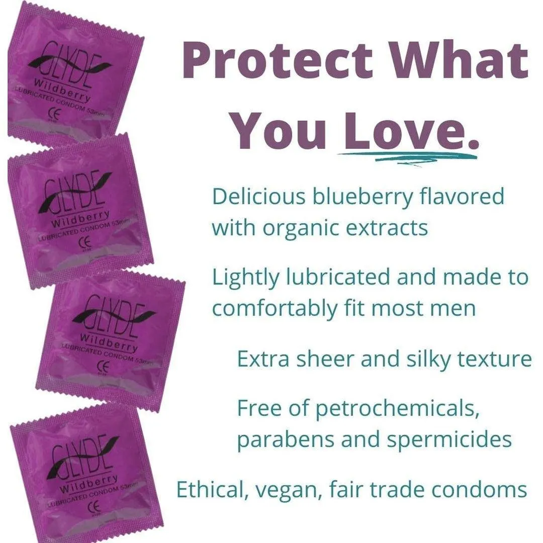 Glyde Ultra Organic Wildberry Flavored Vegan Condoms