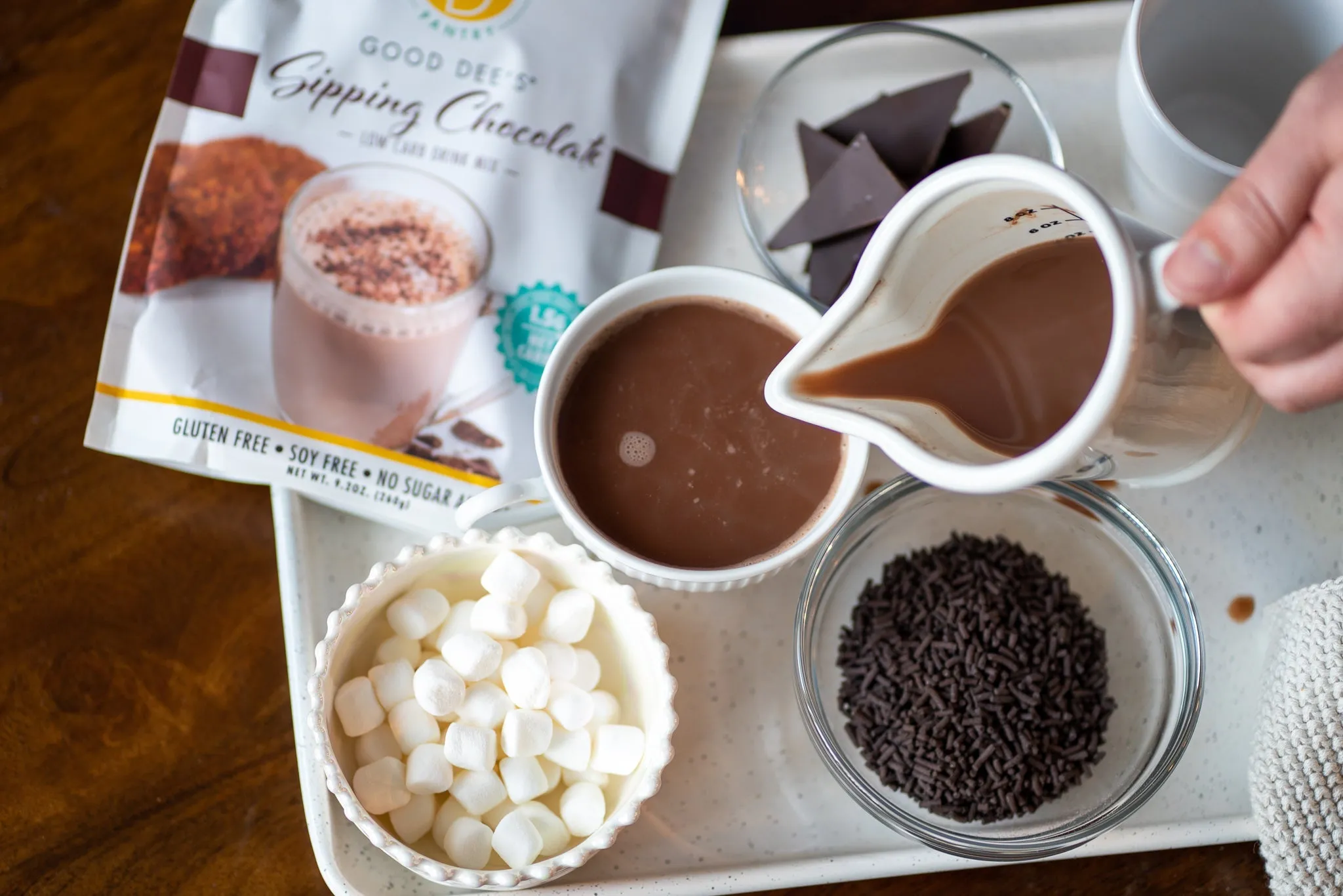Good Dee's Sipping Chocolate Low Carb Drink Mix - Vegan. No Sugar Added*. Soy Free and Gluten Free by Good Dee's