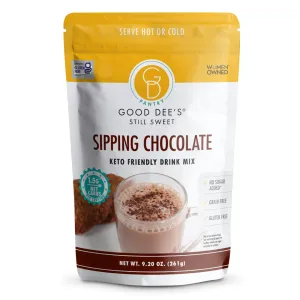 Good Dee's Sipping Chocolate Low Carb Drink Mix - Vegan. No Sugar Added*. Soy Free and Gluten Free by Good Dee's