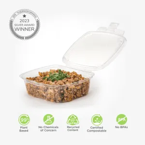 GoodGuard 24 oz. Multi-purpose Clamshell Package. Crystal Clear. PLA. 180/Case