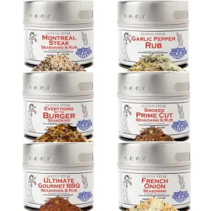Gourmet Steak &  Beef Seasoning Gift Set - Six Pack by Gustus Vitae