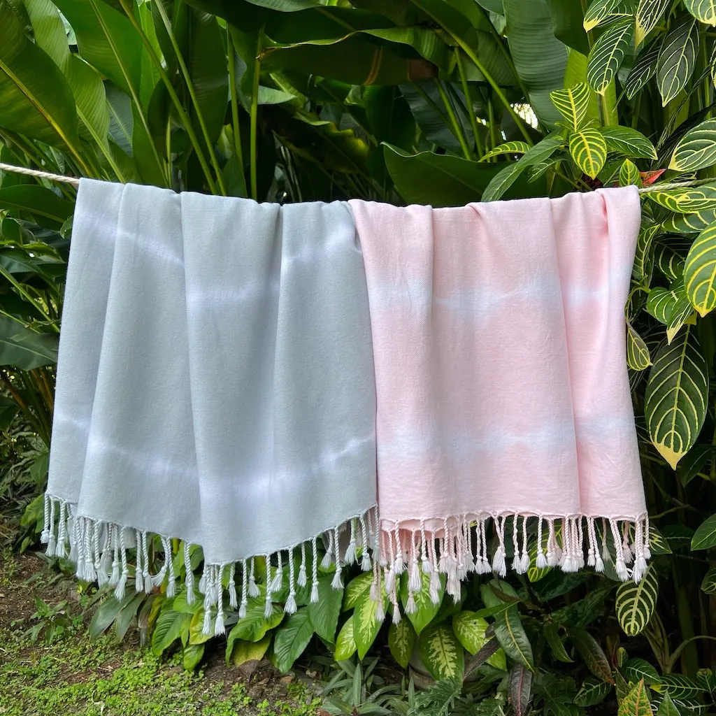 Gray Tie Dye Turkish Beach Towel by SLATE   SALT