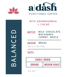 Ground Coffee with Ashwagandha   Cacao: Balanced