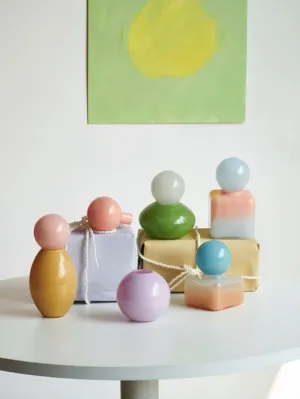 Handblown Bonbon Decorative Jar. Dopamine Decor. Whimsical Diffuser Bottles