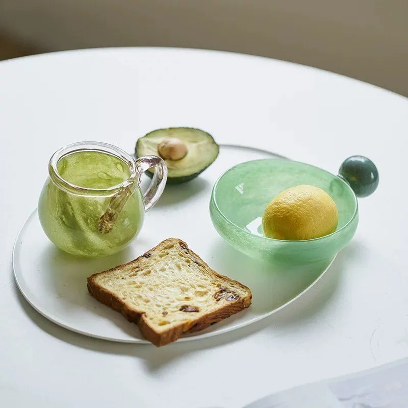 Handblown Bonbon Glass Mug. Dopamine Espresso Cups