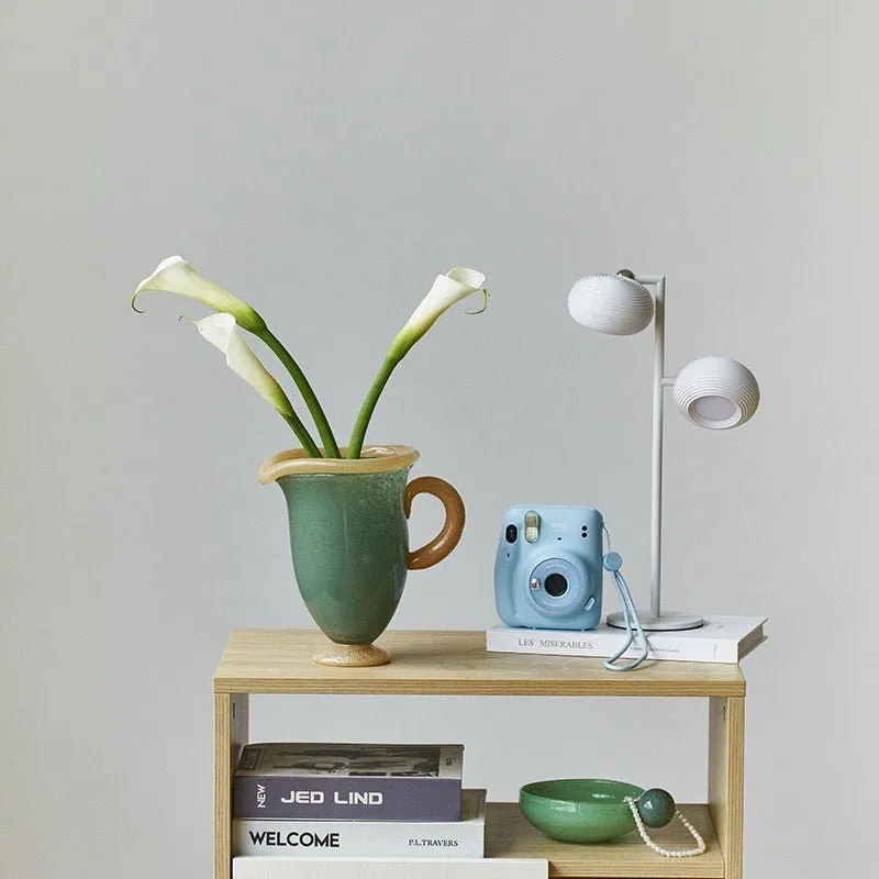 Handblown Bonbon Jug. Whimsical Pitcher. Dopamine Carafe. Glass Pourer