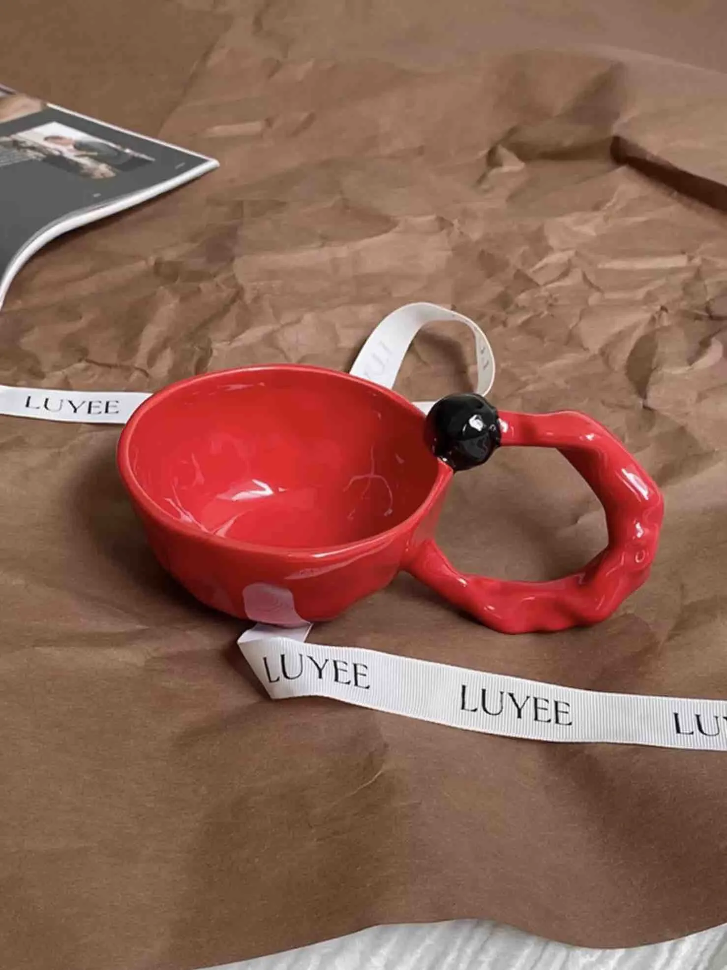 Handmade Irregular Retro Ceramic Bubble Coffee Mug. Espresso Cup