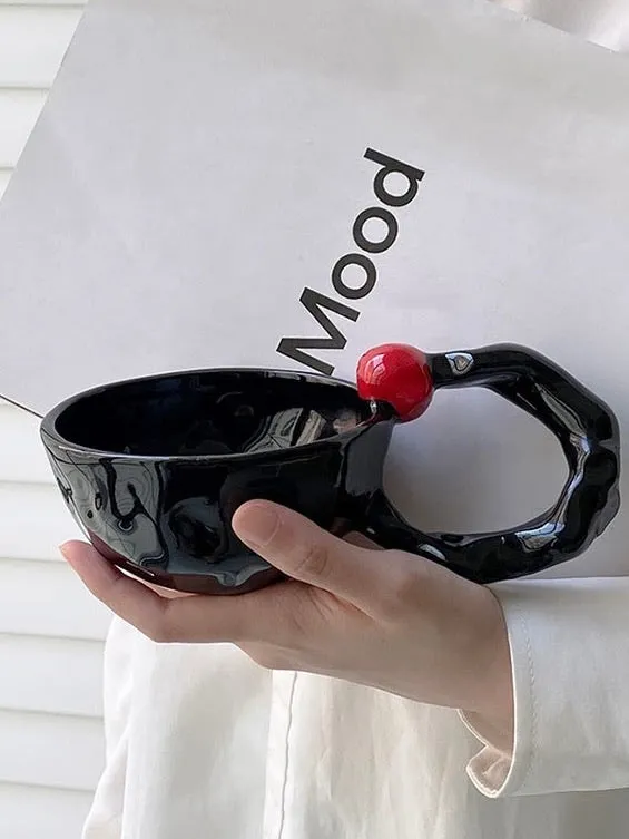 Handmade Irregular Retro Ceramic Bubble Coffee Mug. Espresso Cup