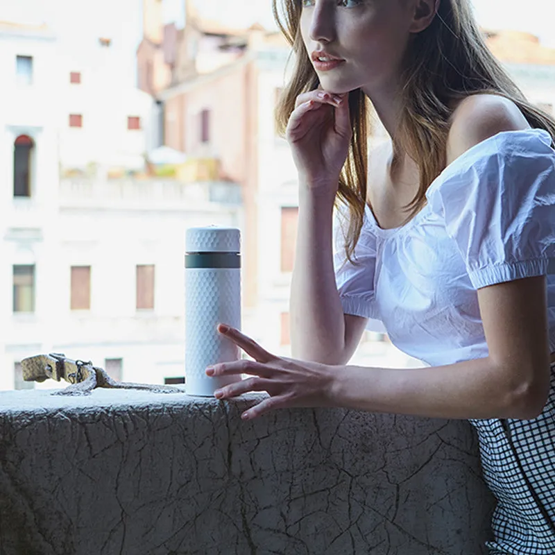 Harmony Stainless Steel Travel Mug with Ceramic Wall x Swarovski Crystal by ACERA LIVEN