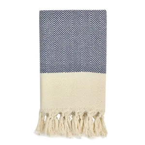 Herringbone Turkish Hand Towel by SLATE   SALT