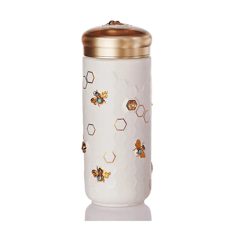 Honey Bee Travel Mug with Crystals by ACERA LIVEN