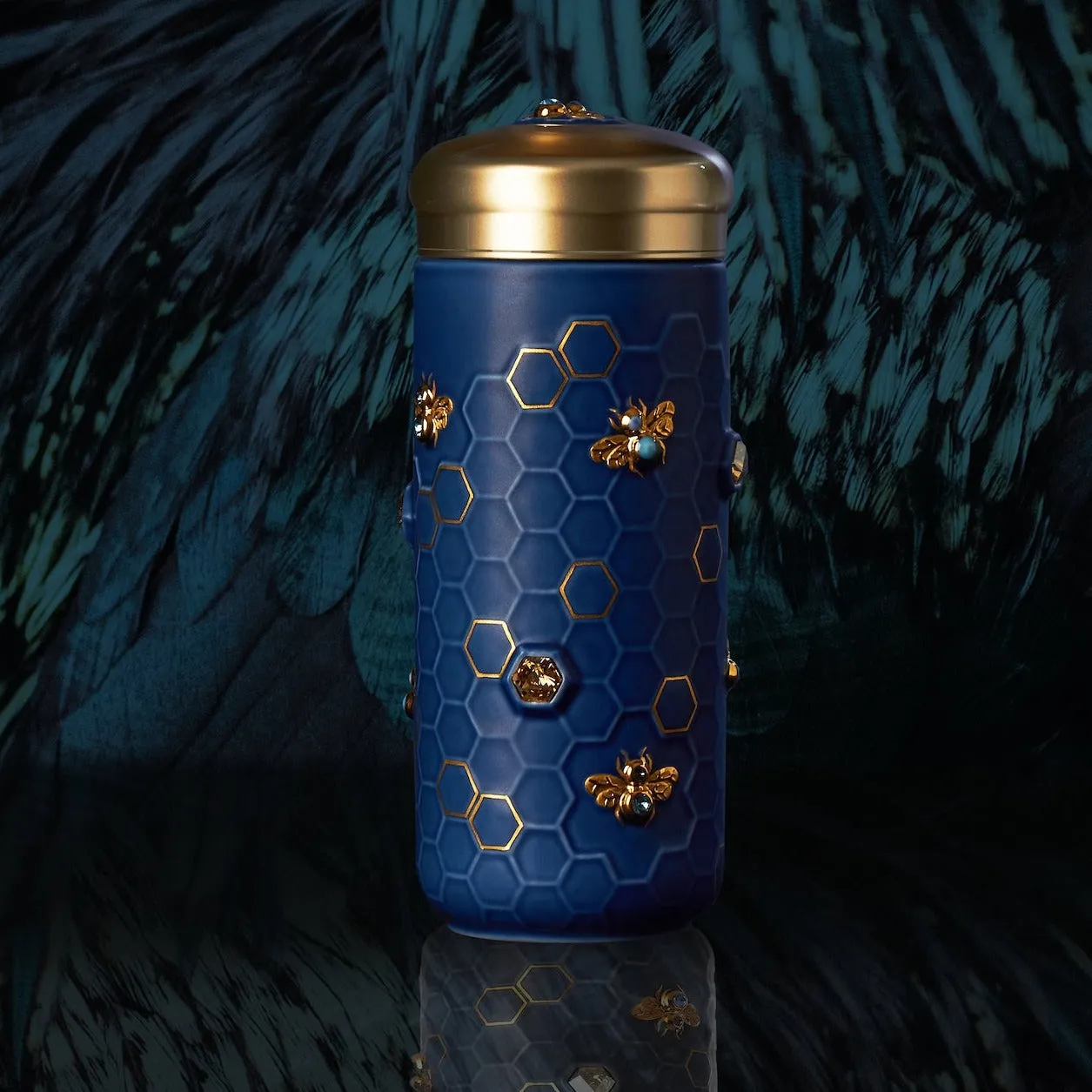 Honey Bee Travel Mug with Crystals by ACERA LIVEN