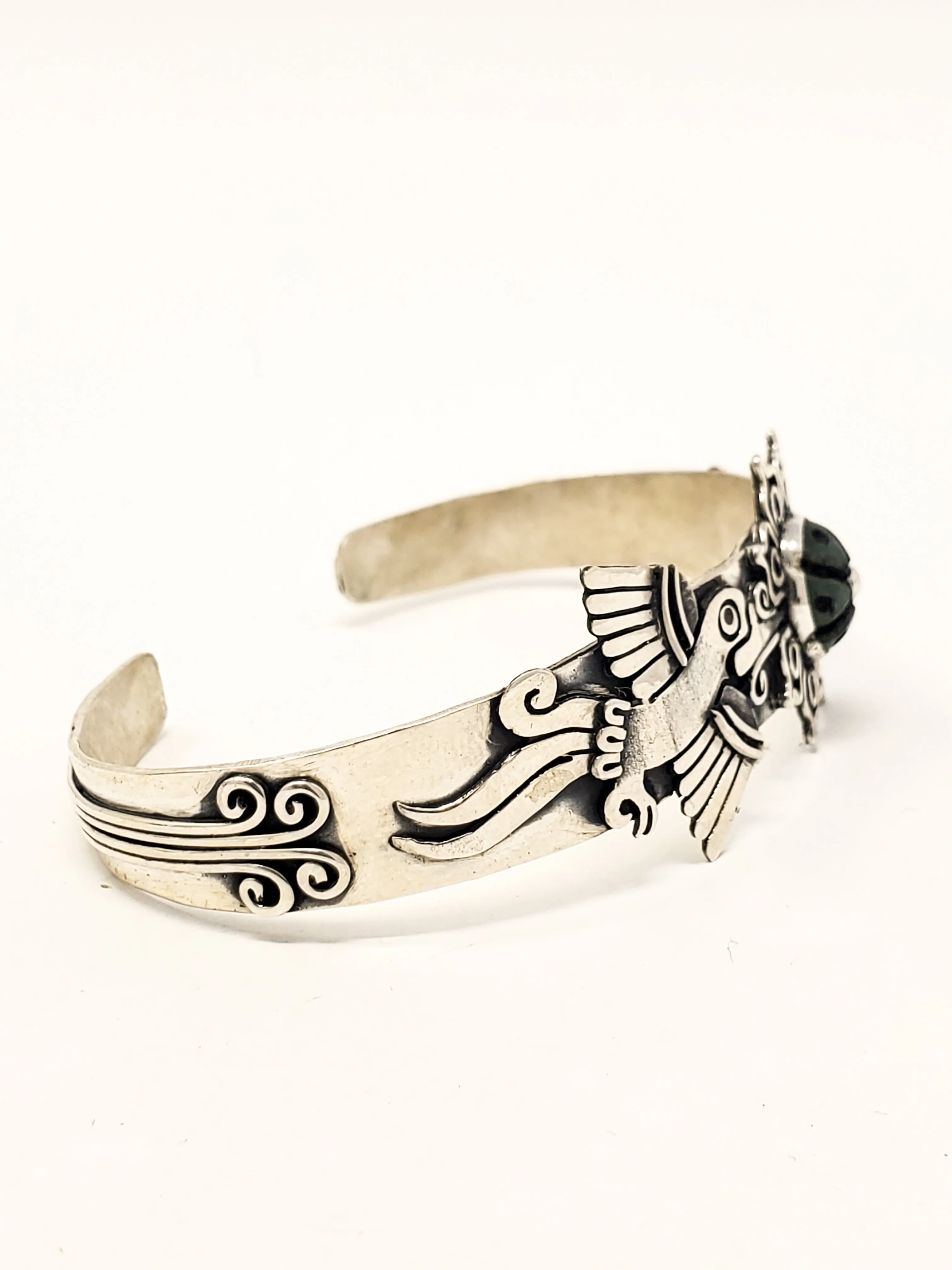 Hummingbird Peyote Silver Bracelet
