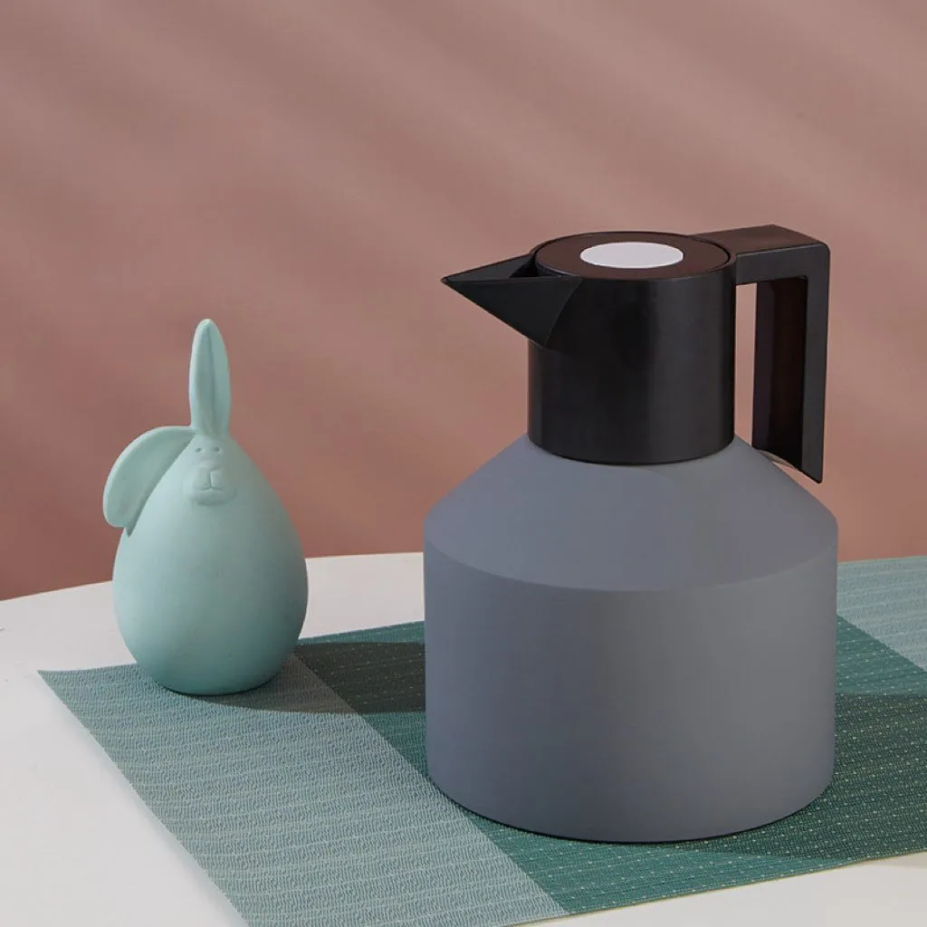 Insulated Geometric Water Pitcher - Large Thermal Jug for Cold or Hot Beverages