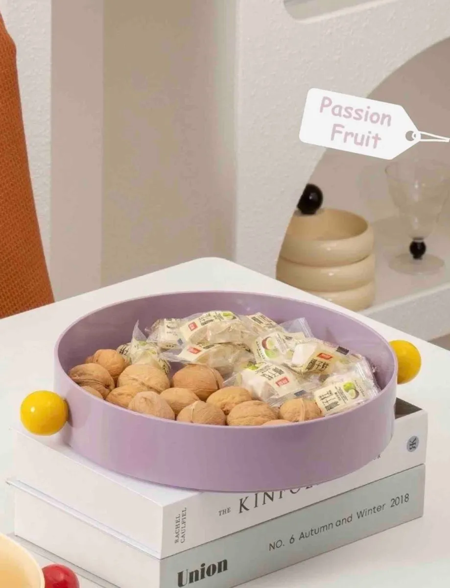 Jelly Bean Fruit Tray. Whimsical Dopamine Decorative Tray