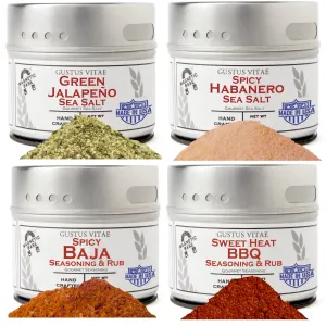 Kitchen. Cooking and Grilling Essentials  The Spicy Collection  | Set of 4 by Gustus Vitae
