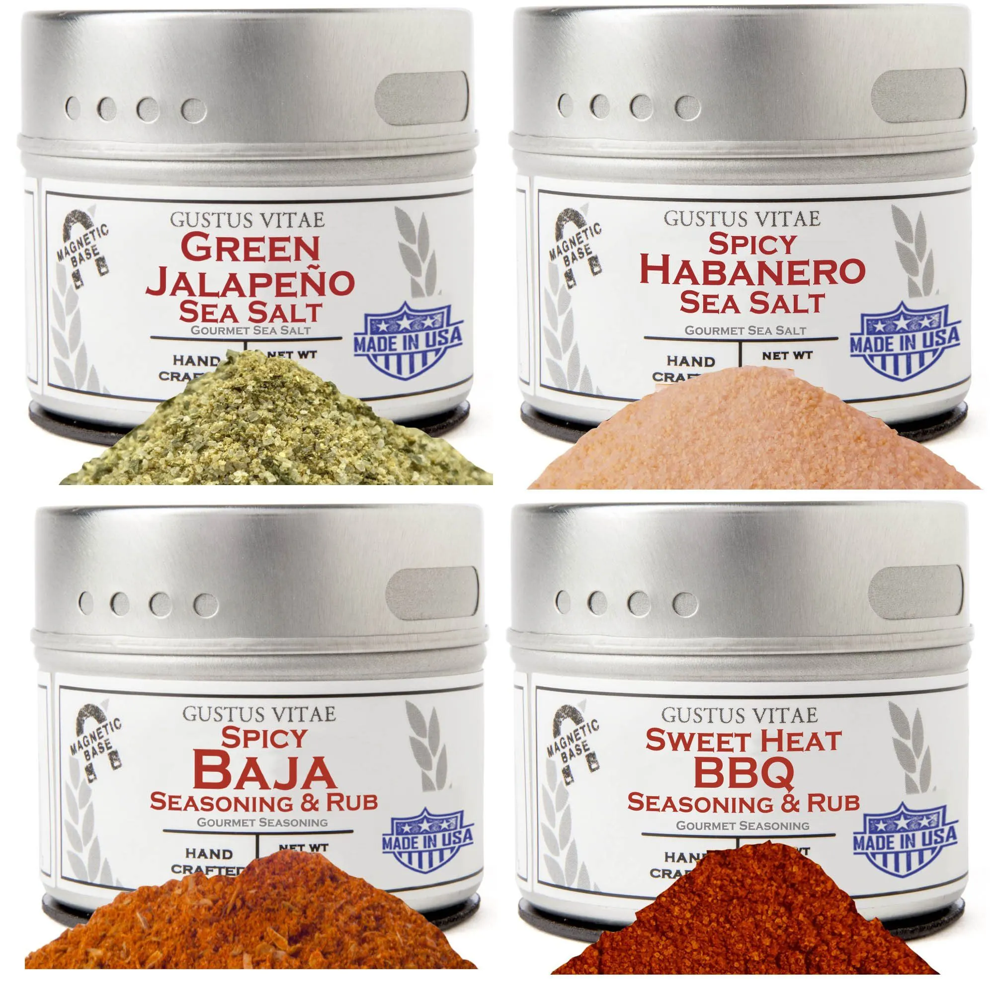 Kitchen. Cooking and Grilling Essentials  The Spicy Collection  | Set of 4 by Gustus Vitae