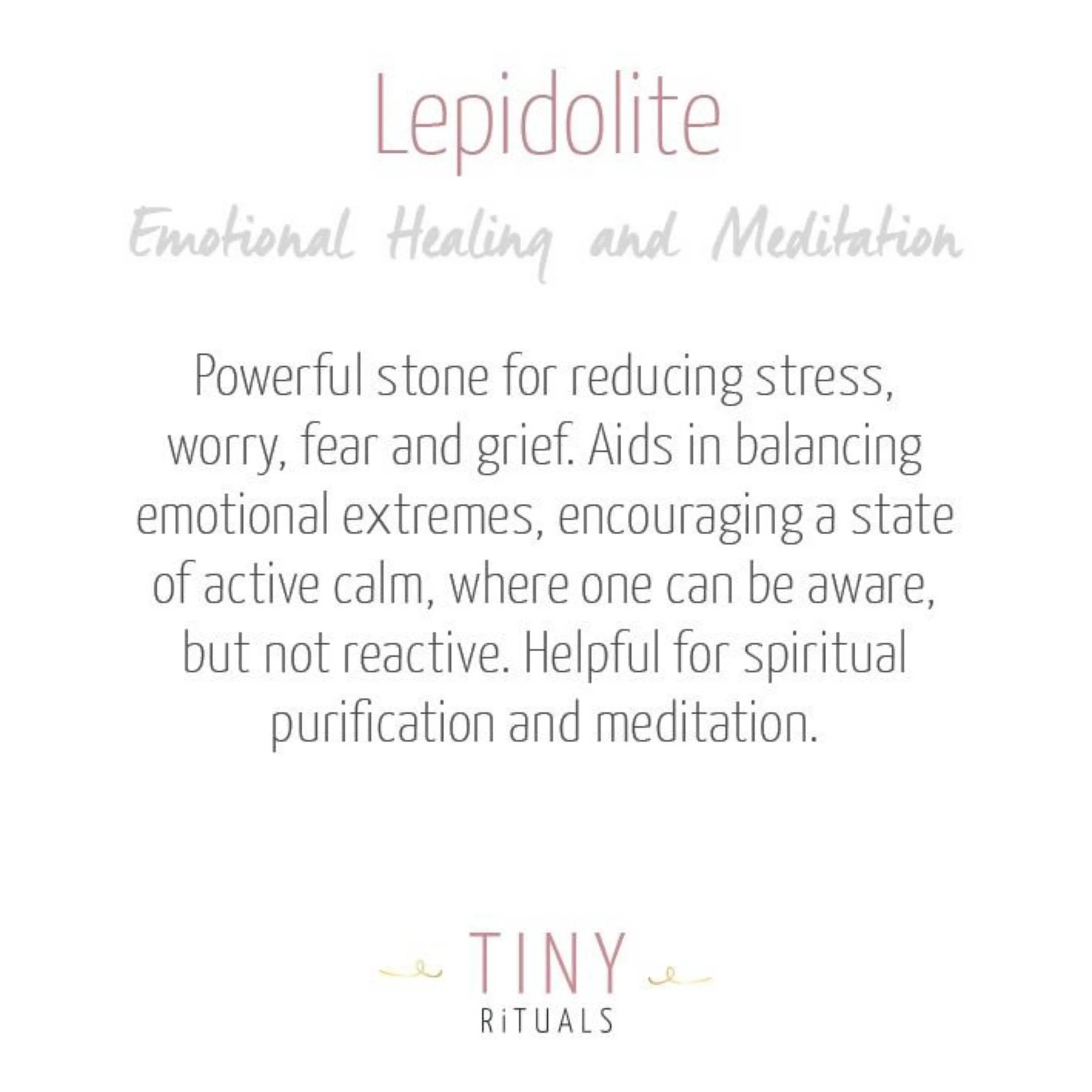 Lepidolite Energy Bracelet by Tiny Rituals