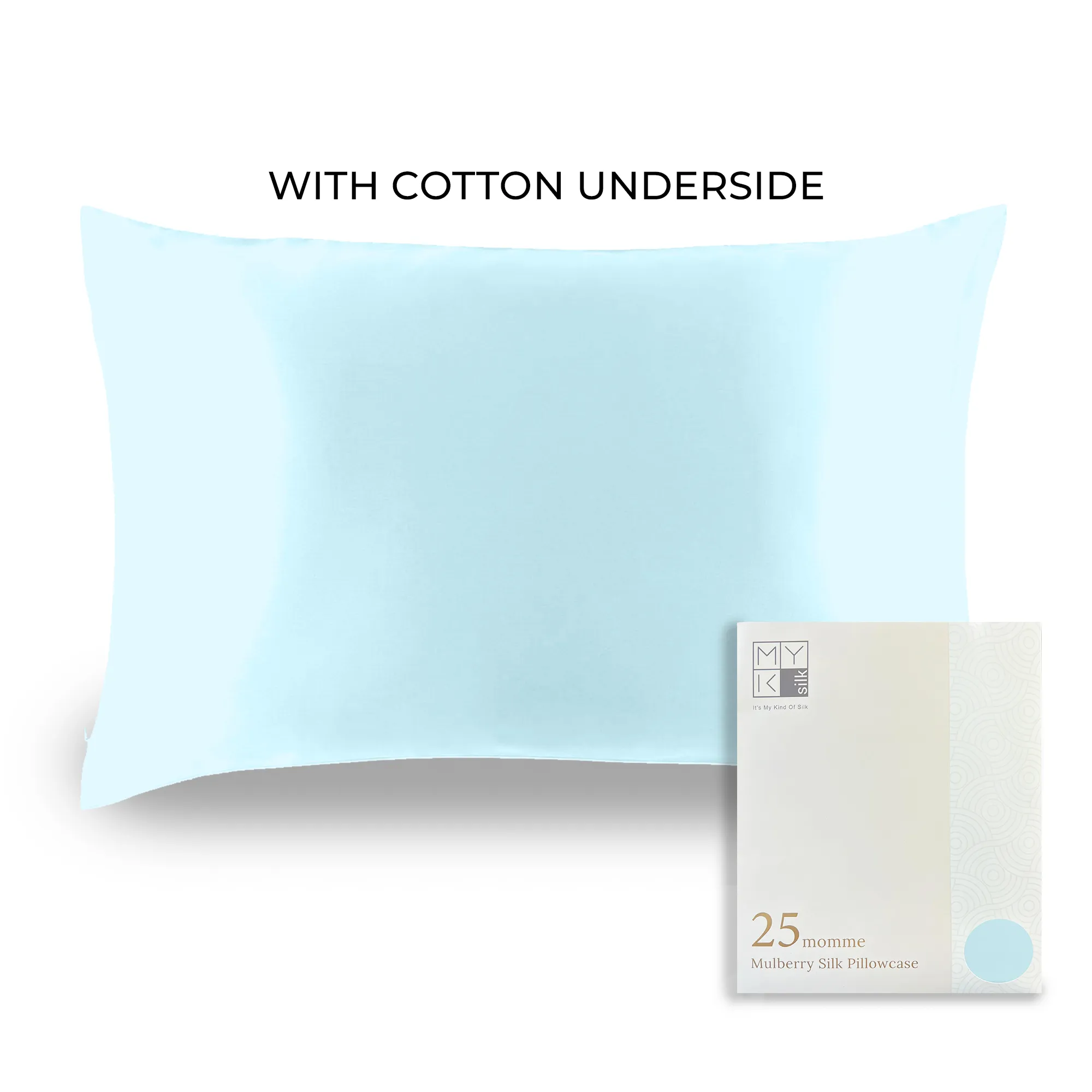 Luxury Mulberry Silk Pillowcase with Cotton Underside (25 momme)