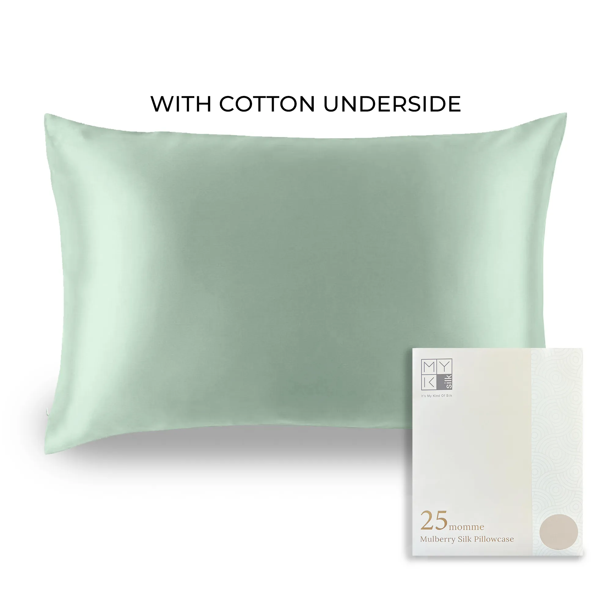 Luxury Mulberry Silk Pillowcase with Cotton Underside (25 momme)
