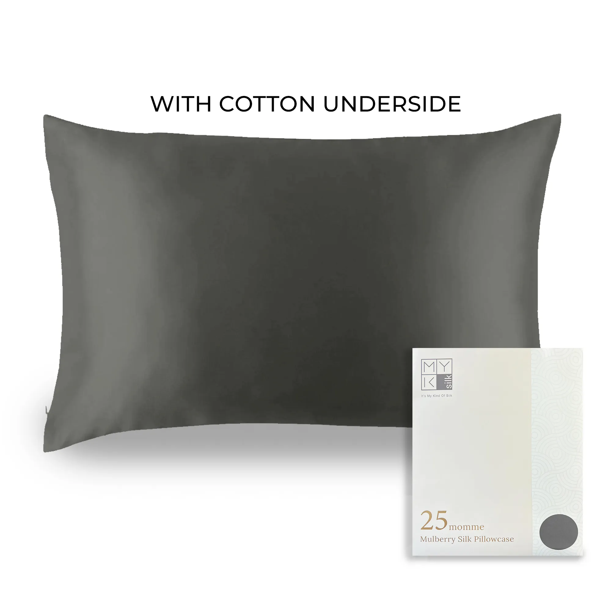 Luxury Mulberry Silk Pillowcase with Cotton Underside (25 momme)