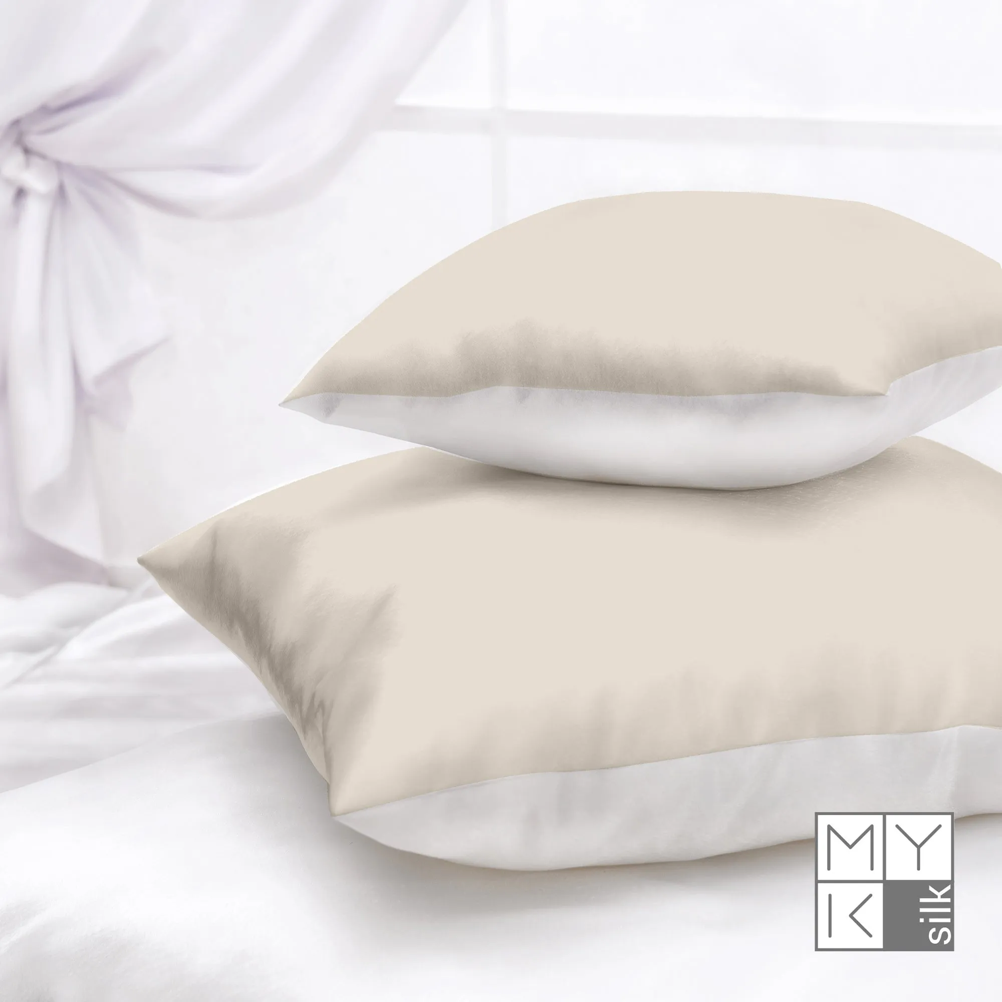 Luxury Mulberry Silk Pillowcase with Cotton Underside (25 momme)