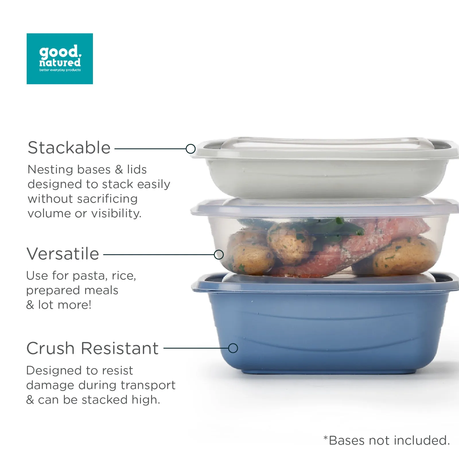 Microwavable Lid for 16. 24 & 32 oz. GoodToGo Containers. Mist. CPLA. 450/Case