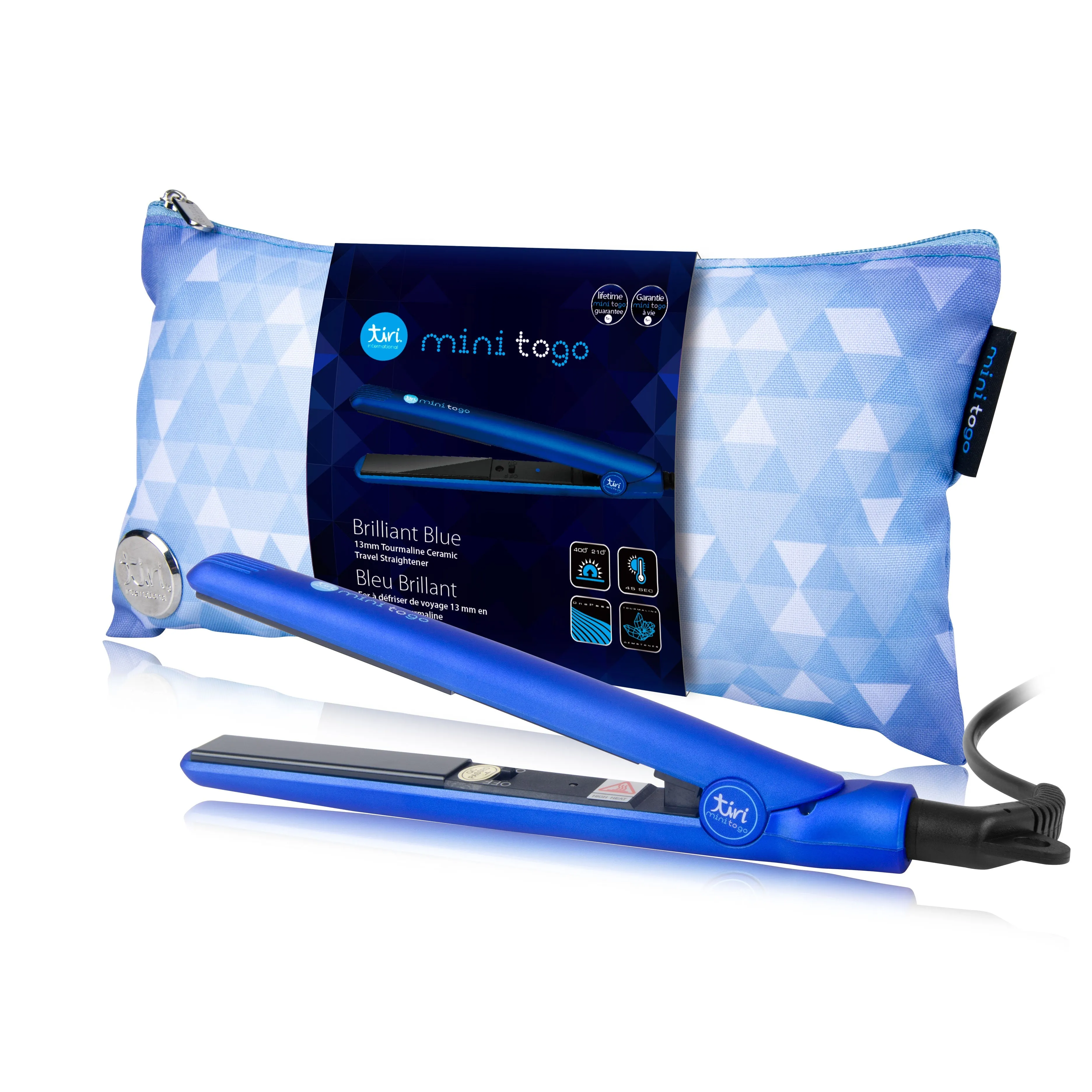 Mini ToGo Flat Iron with Travel Carrying Bag