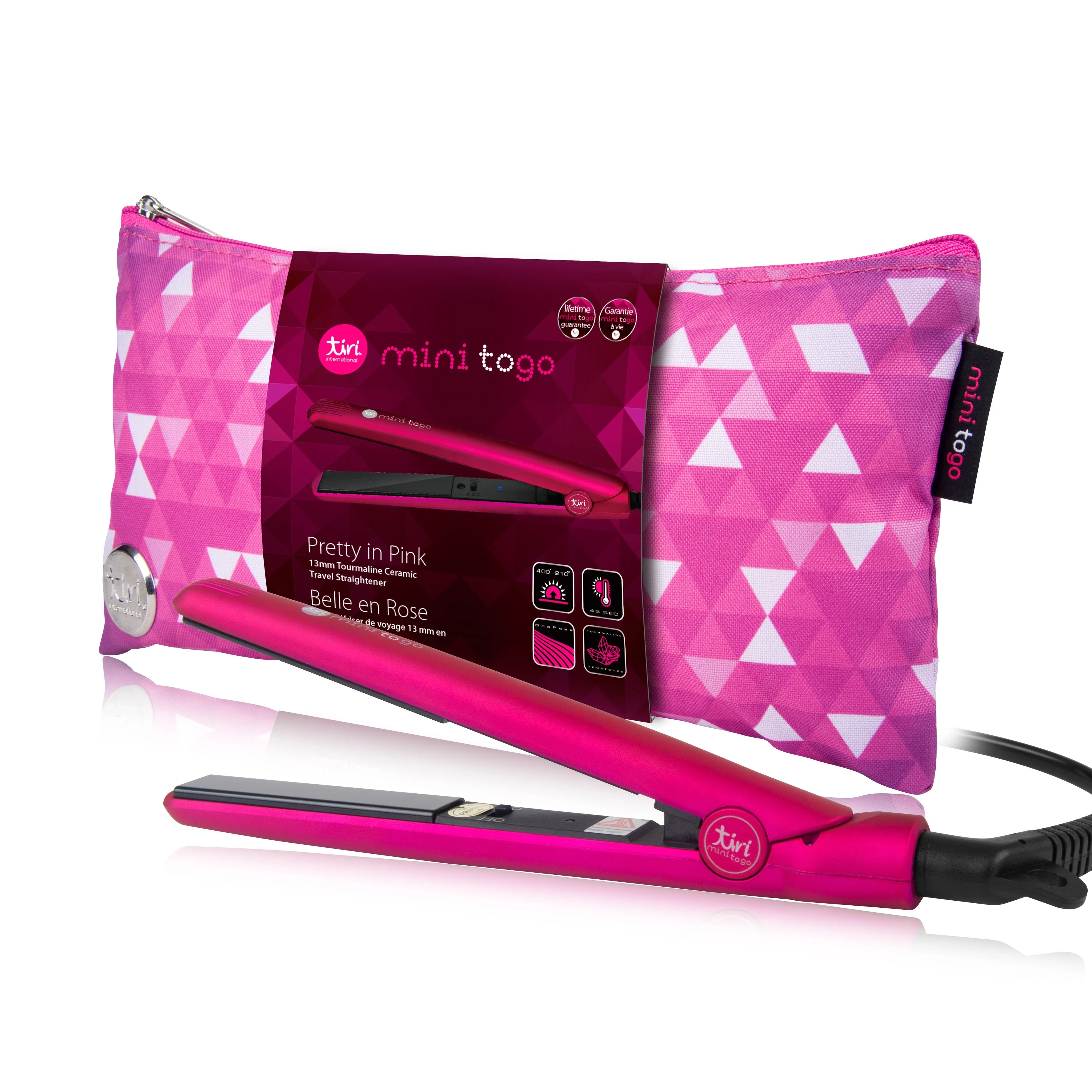 Mini ToGo Flat Iron with Travel Carrying Bag