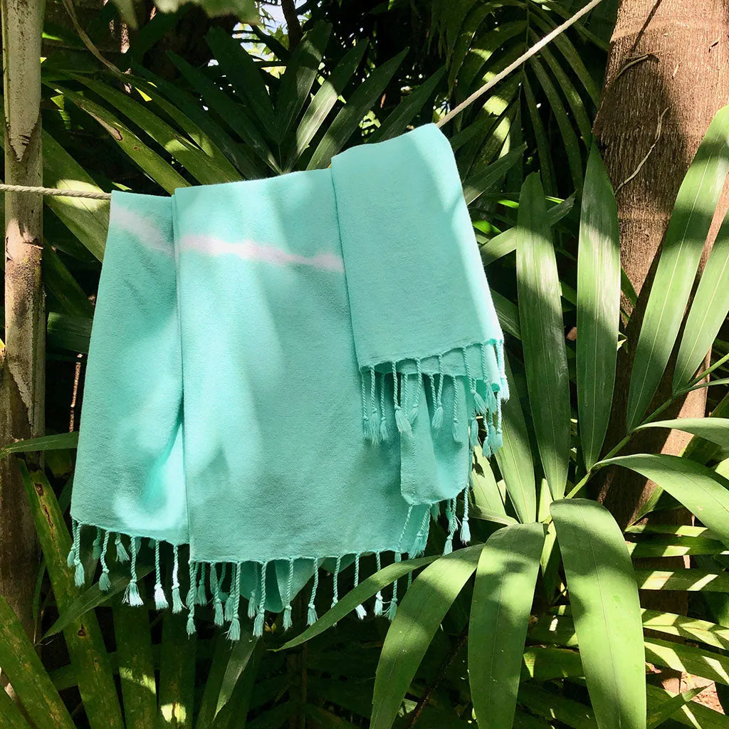 Mint Tie Dye Turkish Beach Towel by SLATE   SALT