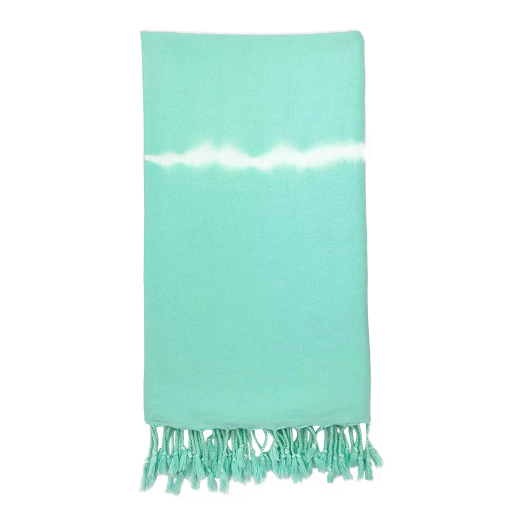 Mint Tie Dye Turkish Beach Towel by SLATE   SALT