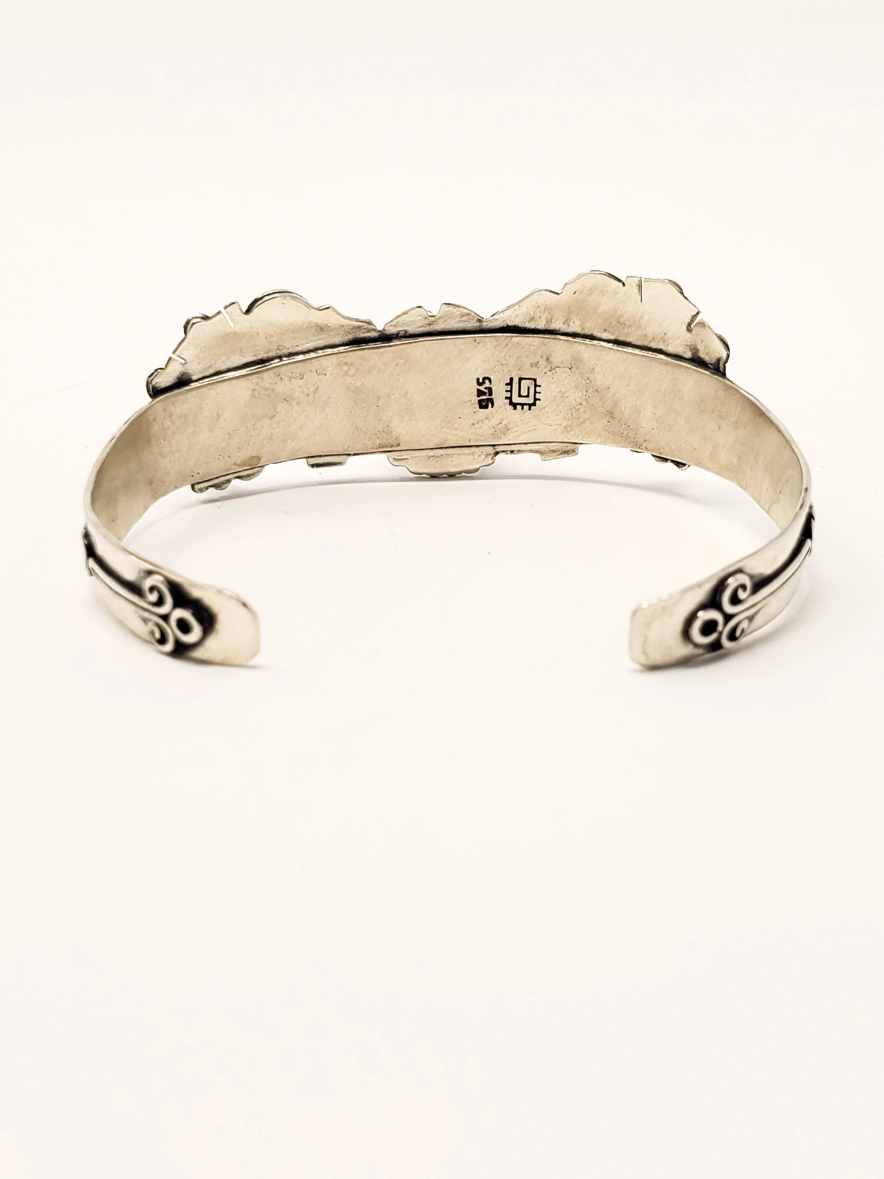 Miquiztli (Skulls) Peyote Silver Bracelet