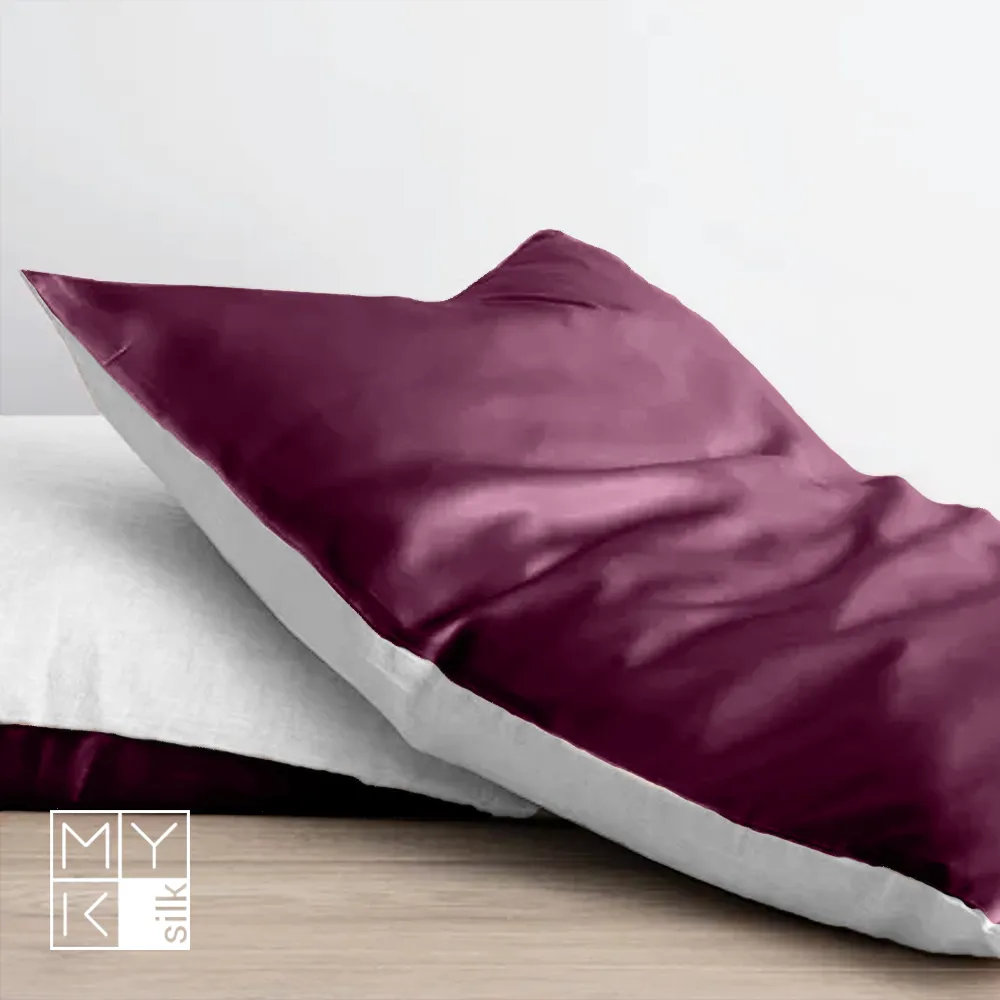 Natural Mulberry Silk Pillowcase with Cotton Underside (19 Momme)