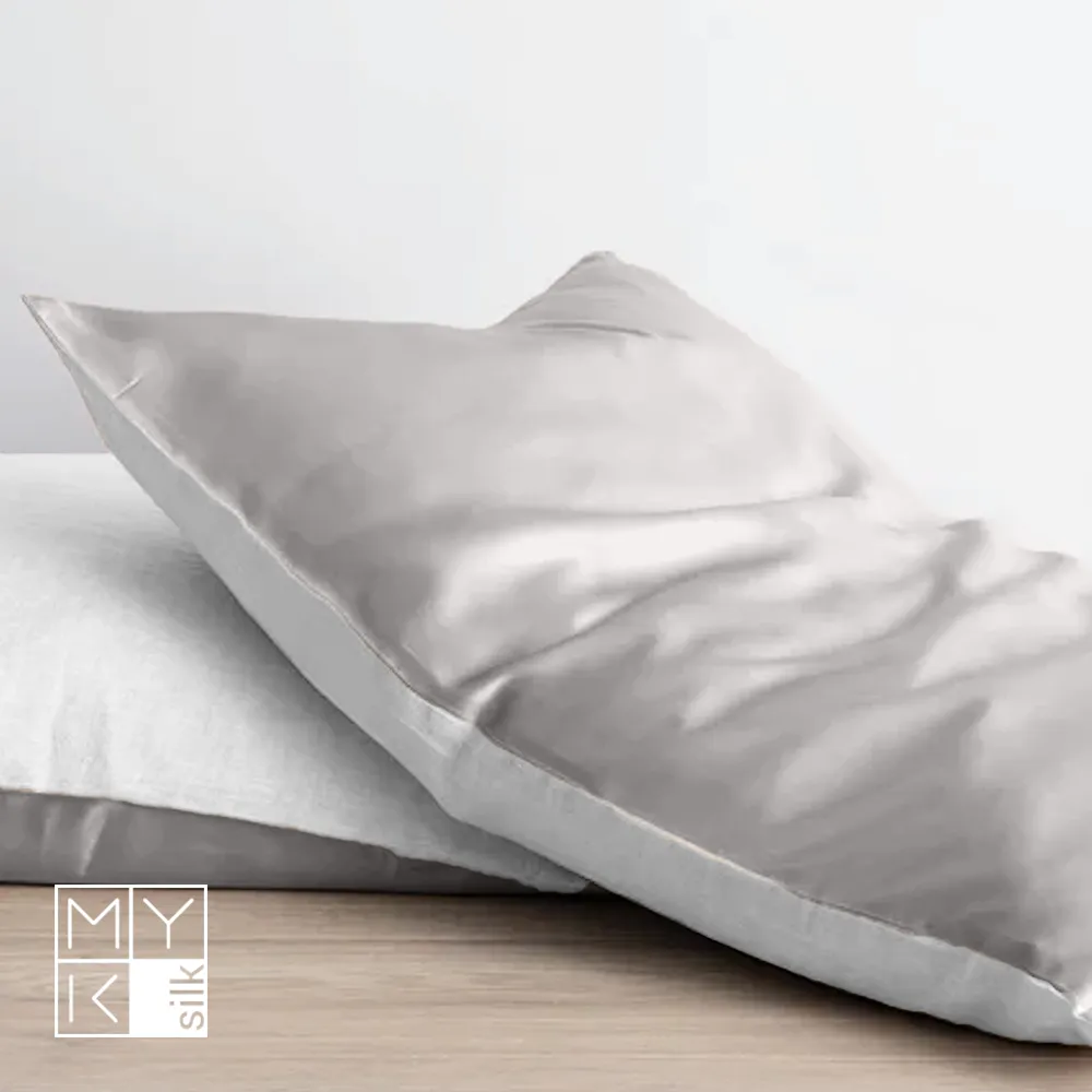 Natural Mulberry Silk Pillowcase with Cotton Underside (19 Momme)