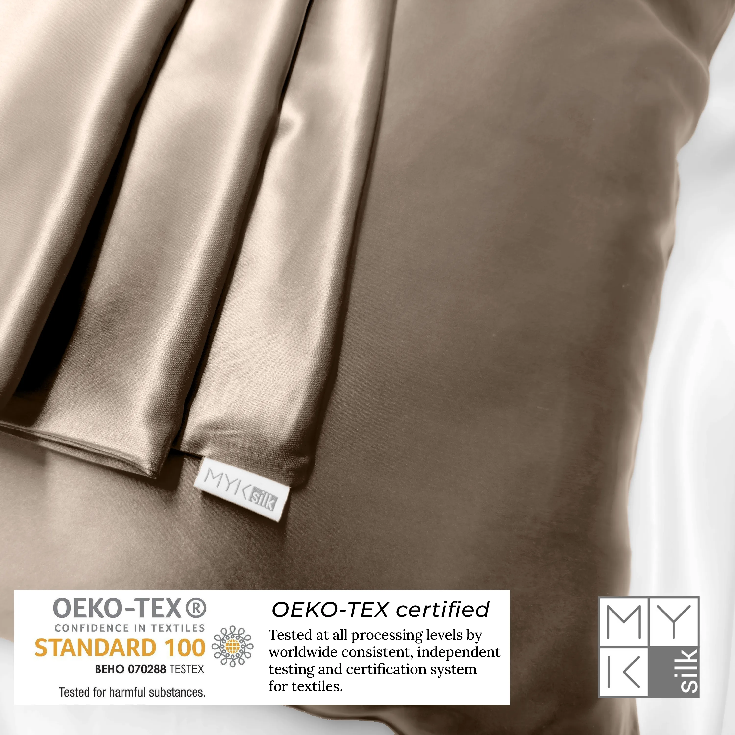 Natural Mulberry Silk Pillowcase with Cotton Underside (19 Momme)