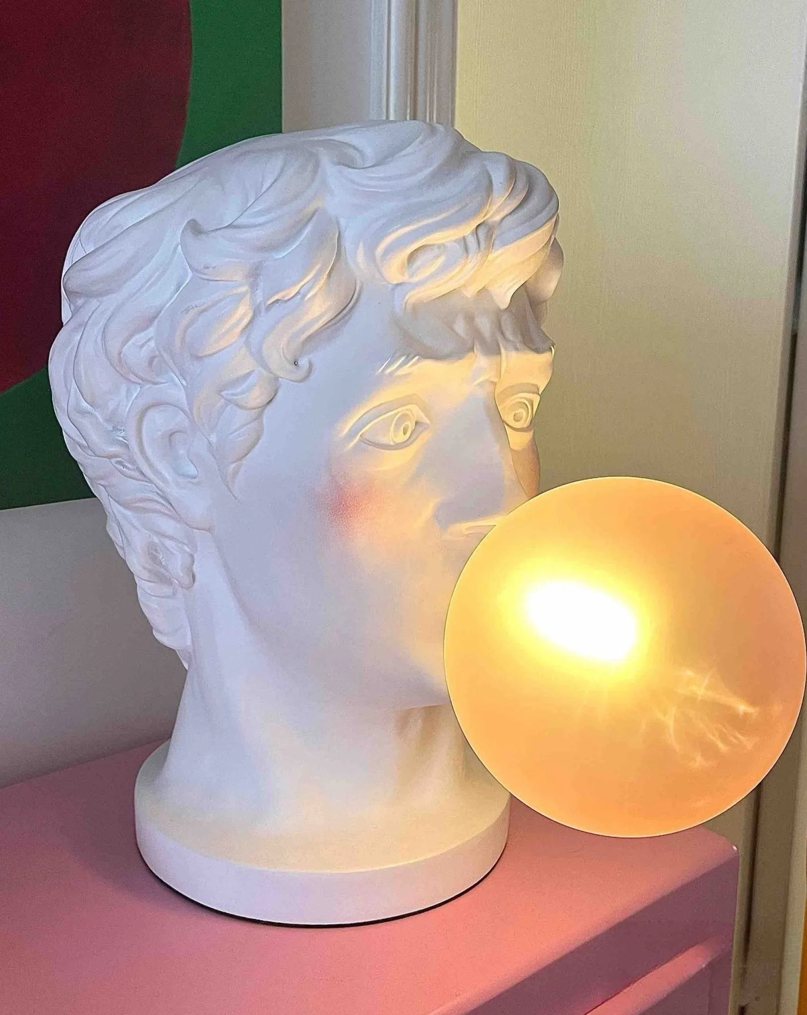 Naughty David Popping Gum Modern Designer Table Lamp - Cute Funny Decorative Bedside Lamp
