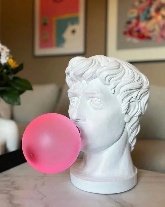 Naughty David Popping Gum Modern Designer Table Lamp - Cute Funny Decorative Bedside Lamp