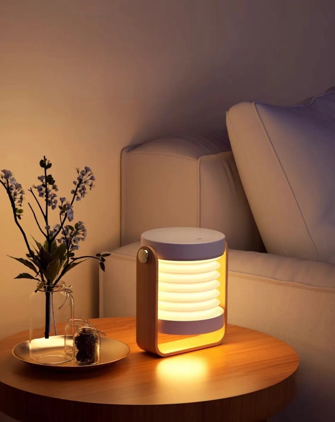 Nordic Foldable Portable Lantern Bedside Table Lamp. Dimmable Nursery Emergency Light